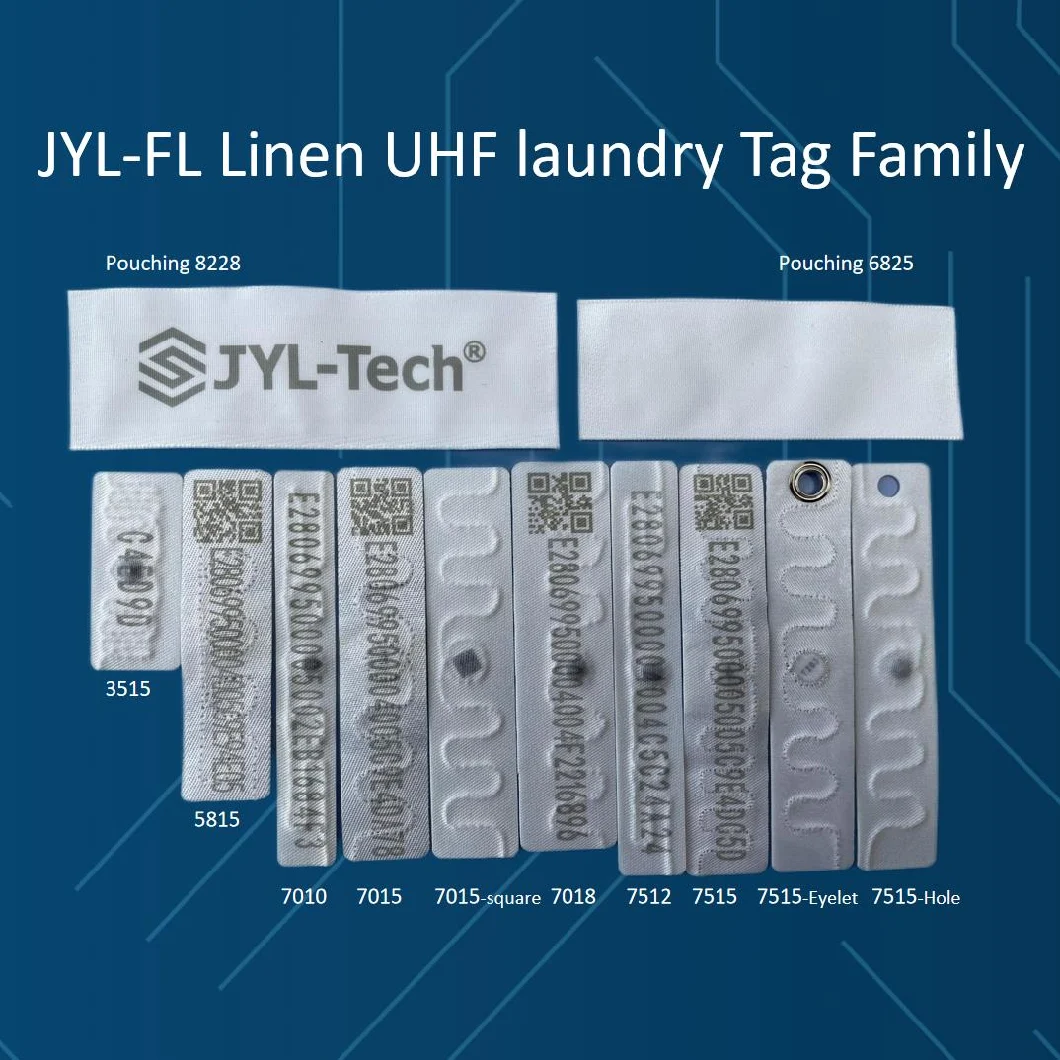 Textile Woven Material ISO 18000-6c RFID UHF Ucode U9xe Laundry Tag for Washing Linen Clothing