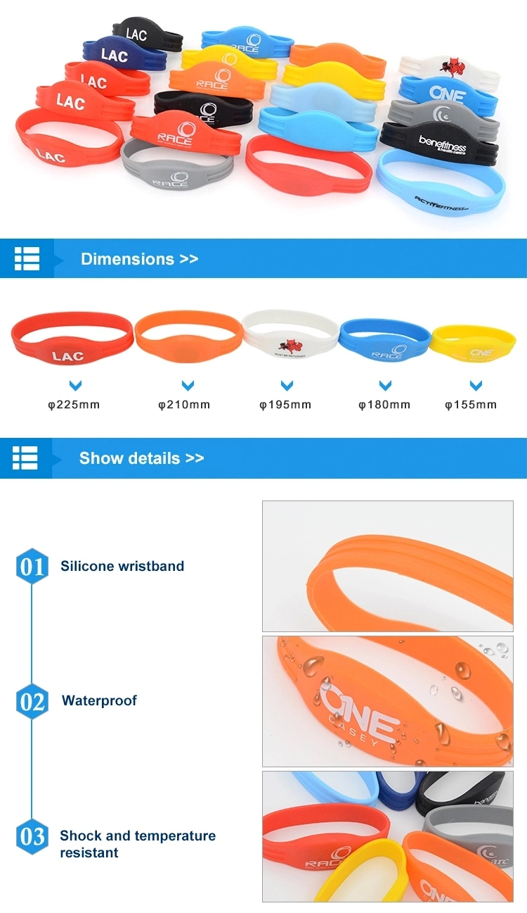 2019 Trending Products Custom Chip Silicone RFID Adjustable Proximity Wristband