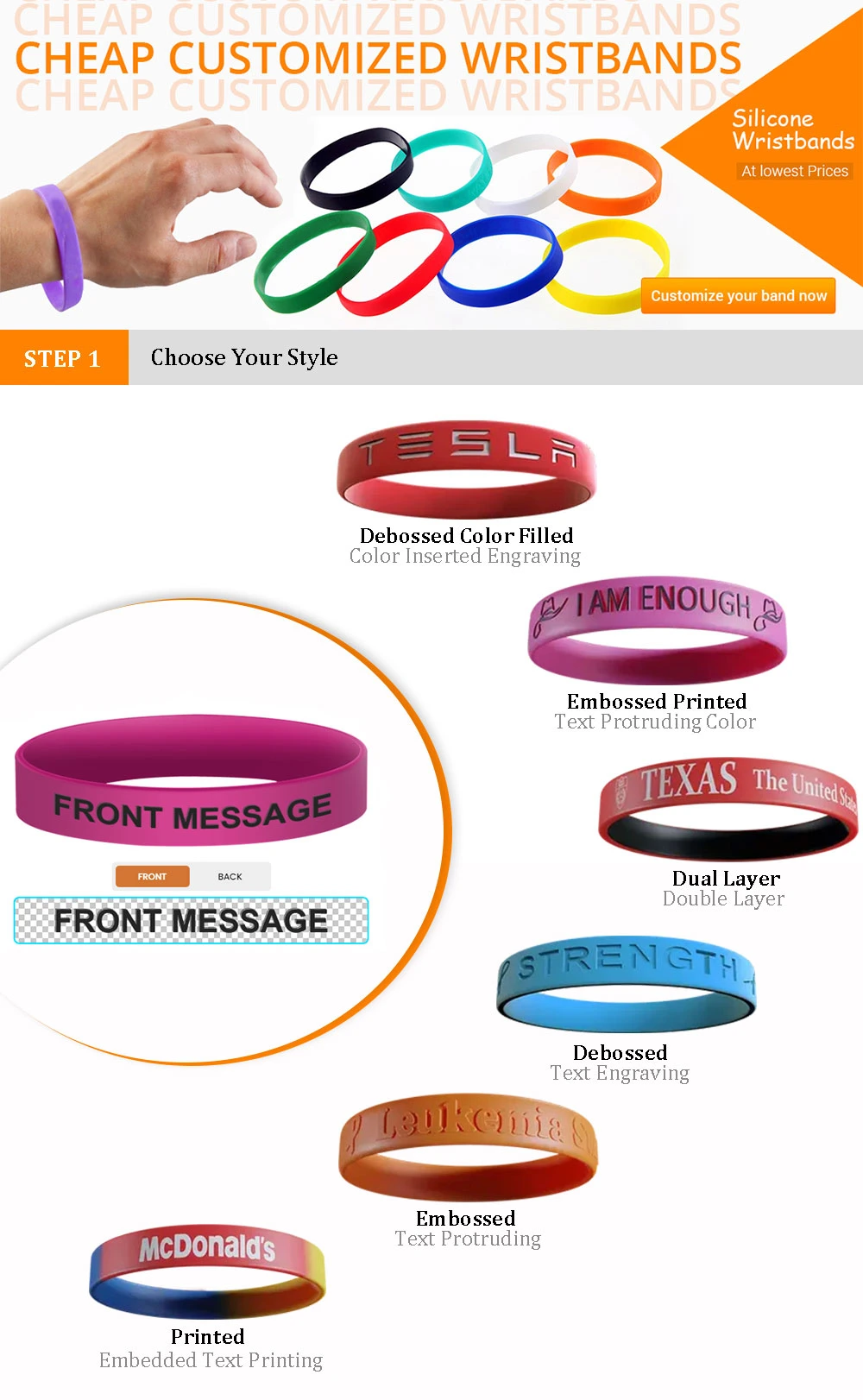 Custom Fashion Logo Sport Rubber Silicon Bracelet Customized Printed Smart RFID Watch USB Mosquito Imprinted Embossed Silicone Wristband for Promotional Gift