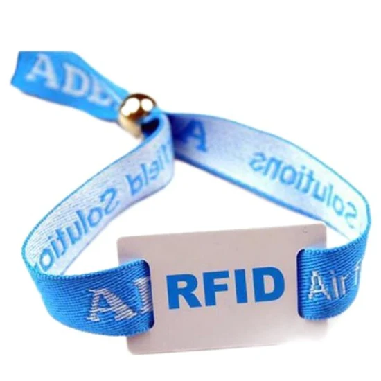 Bracelet tissé en nylon/polyester RFID avec mini étiquette RFID/NFC dans le contrôle d'accès