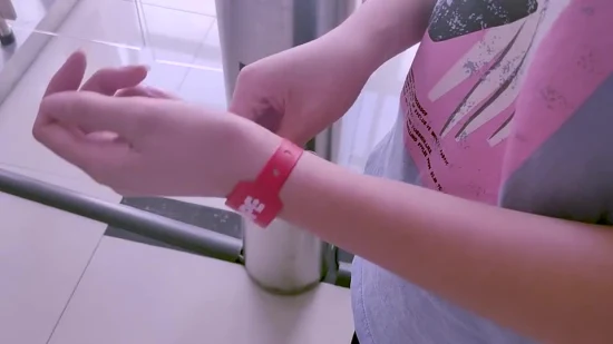13.56MHz RFID Bracelet Jetable Bracelet en PVC pour l'Hôpital