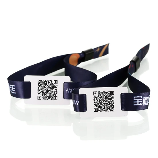 Bracelet en nylon de tissu bracelets en plastique d'événement de 125kHz 13.56MHz NFC RFID pour des événements