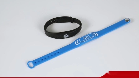 Étiquette RFID tissée en polyester/tissu et bracelet RFID pour le contrôle d'accès